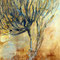 Arbre à Lithica 2 - peinture sur toile libre - pigments, encre de chine et sable - format 90cml x 140cm H