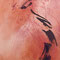 Amble – Discordance. Peinture sur non-tissé, pigments et encre de Chine, format 65 x 160 cm