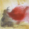 Terres mêlées – Rouge, 2010. Encre de Chine, pigments et sable sur toile, format : 50 x 50 cm.