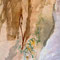 Terres mêlées - A fleur de roche - 2017 - peinture sur toile - pigments, encre de chine et sable - format 100cm l x 150cm H