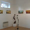 Paysages, peintures sur toile et sculptures