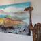Falaise, peinture sur toile et sculpture