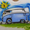 VW Bulli T1 blau-weiss - Sunny Side up