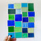 Sonnenfänger blau + grüne Vielfalt Tiffany Fensterbild