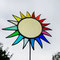 Gartenstecker bunte Sonne / Blume aus Tiffany Glas