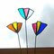 Tiffany Blumen 3er Set als Gartenstecker