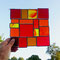 Sonnenfänger rot-orange Vielfalt Tiffany Fensterbild