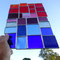 Sonnenfänger blau rote Vielfalt Tiffany Fensterbild