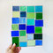 Sonnenfänger blau + grüne Vielfalt Tiffany Fensterbild
