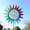 Gartenstecker bunte Sonne / Blume aus Tiffany Glas