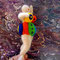 Nana aus Filz,  dicke bunte Frau, Filzfigur Hommage an Niki de Saint Phalle