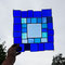 Fensterbild modernes Glasbild Tiffany blau