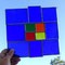 modernes Tiffany Fensterbild blaue Eleganz