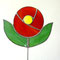 Gartenstecker Blume aus Tiffany Glas Gartendeko