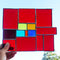 modernes Tiffany Fensterbild rote Eleganz