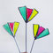 Tiffany Blumen 3er Set als  Gartenstecker