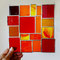 Sonnenfänger rot-orange Vielfalt Tiffany Fensterbild