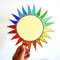 große bunte Sonne Tiffany Fensterbild Regenbogen