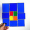 modernes Tiffany Fensterbild blaue Eleganz