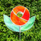 Gartenstecker Blume aus Tiffany Glas Gartendeko