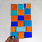 Sonnenfänger orange blau türkise Vielfalt Tiffany Fensterbild