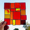 Sonnenfänger rot-orange Vielfalt Tiffany Fensterbild