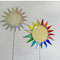 Gartenstecker bunte Sonne / Blume aus Tiffany Glas