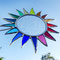Gartenstecker bunte Sonne / Blume aus Tiffany Glas