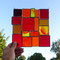 Sonnenfänger rot-orange Vielfalt Tiffany Fensterbild