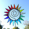 Gartenstecker bunte Sonne / Blume aus Tiffany Glas