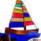 Segelboot Tiffany Fensterbild Segelschiff Regenbogen