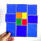 modernes Tiffany Fensterbild blaue Eleganz