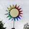 Gartenstecker bunte Sonne / Blume aus Tiffany Glas