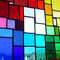 modernes Tiffany Fensterbild Regenbogen