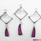 Tiffany 3er Set dezente Anhänger aus Facettenglas