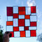 modernes Tiffany Fensterbild XL rote Vielfalt