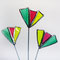 Tiffany Blumen 3er Set als  Gartenstecker
