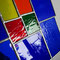 modernes Tiffany Fensterbild blaue Eleganz