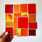 Sonnenfänger rot-orange Vielfalt Tiffany Fensterbild