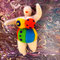 Nana aus Filz,  dicke bunte Frau, Filzfigur Hommage an Niki de Saint Phalle
