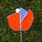 Gartenstecker Blume aus Tiffany Glas Gartendeko