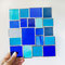 Sonnenfänger blaue Vielfalt Tiffany Fensterbild