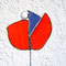Gartenstecker Blume aus Tiffany Glas Gartendeko