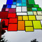 modernes Tiffany XXL Fensterbild Regenbogen