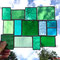 Sonnenfänger grüne Vielfalt Tiffany Fensterbild