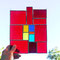 modernes Tiffany Fensterbild rote Eleganz