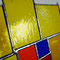 modernes Tiffany Fensterbild gelbe Eleganz