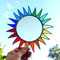 große bunte Sonne Tiffany Fensterbild Regenbogen