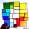 modernes Tiffany Fensterbild Regenbogen