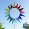 Gartenstecker bunte Sonne / Blume aus Tiffany Glas